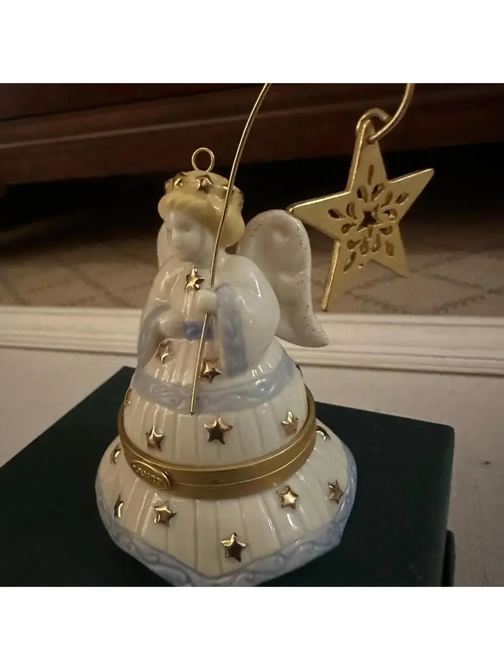 Vintage Lenox China Treasures Collection Christmas angel trinket box - NWOT